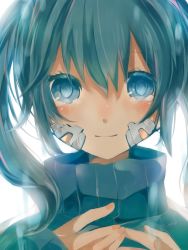 Rule 34 | 1girl, bad id, bad pixiv id, blue eyes, blue hair, ene (kagerou project), kagerou project, long hair, matching hair/eyes, naoton, solo, tears, twintails