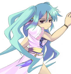 Rule 34 | blue hair, breasts, chinese clothes, luminous arc, luminous arc 3, lyla-shisho, red eyes, twintails
