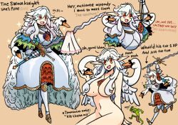 breasts english_text mole mole_on_breast murgoten sword weapon white_hair