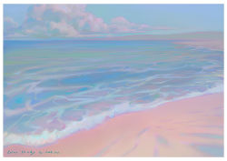 Rule 34 | beach, cloud, cloudy sky, krenz, no humans, pastel colors, sky, tagme, water