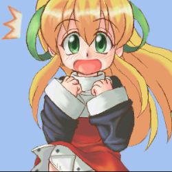 1girl blonde_hair capcom green_eyes lowres mega_man_(classic) mega_man_(series) n3o2 panties roll_(mega_man) source_request tagme underwear