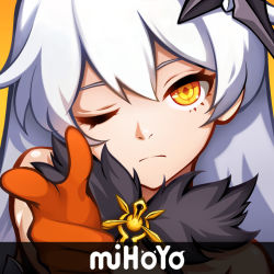 Rule 34 | + +, 1girl, bare shoulders, close-up, closed mouth, company name, gloves, hair between eyes, hair ornament, honkai (series), honkai impact 3rd, index finger raised, kiana kaslana, kiana kaslana (herrscher of the void), long hair, mao de hei ying, one eye closed, orange gloves, parody, pointing, pointing at viewer, portrait, simple background, solo, white hair, yellow background, yellow eyes