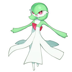 Rule 34 | 1boy, :d, arms up, bob cut, colored skin, commentary request, creatures (company), doko ni demo iru bakana shojo, full body, game freak, gardevoir, gen 3 pokemon, green hair, green skin, hair between eyes, happy, highres, male focus, multicolored skin, nintendo, open mouth, outstretched arms, pokemon, pokemon (creature), short hair, simple background, smile, solo, spread arms, standing, textless version, trap, two-tone skin, white background, white skin