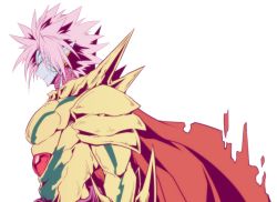 Rule 34 | 0nodera, 1boy, alien, armor, cape, cyclops, long hair, lord boros, male focus, one-eyed, one-punch man, pink hair, pointy ears, solo, spiked hair