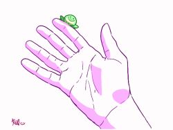 Rule 34 | 1other, animal focus, animated, animated gif, commentary, english commentary, fingernails, frog, head out of frame, jumping, keke (kokorokeke), original, purple theme, signature, simple background, spot color, white background
