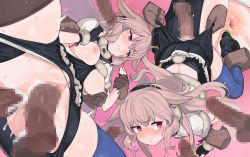 Rule 34 | .live, 1girl, @ @, animal ears, anus, arm grab, asymmetrical legwear, breasts, censored, clothing aside, commission, cum, cum in ass, cum in pussy, double penetration, fingerless gloves, gloves, hairband, light brown hair, long hair, mismatched legwear, mokota mememe, mosaic censoring, multiple penises, multiple views, nipples, panties, panties aside, penis, pink hair, red eyes, rkrk, sex, sheep ears, sheep tail, shoes, skeb commission, solo focus, spread legs, symbol-shaped pupils, tail, thighhighs, torn clothes, torn legwear, underwear, virtual youtuber