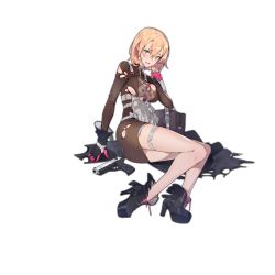 Rule 34 | 1girl, ankle boots, ass, bag, beretta px4 storm, black coat, blonde hair, blush, boots, breasts, brown dress, buckle, character name, coat, unworn coat, copyright name, cross-laced footwear, curly hair, damaged, dog tags, dress, full body, girls&#039; frontline, gloves, green eyes, gun, handgun, high heel boots, high heels, holding, holding strap, holding weapon, hood, hooded coat, lace-up boots, large breasts, load bearing equipment, logo, long coat, long sleeves, looking at viewer, mole, mole under eye, multicolored clothes, multicolored gloves, o-ring, official art, open mouth, pistol, platform footwear, pouch, px4 storm (girls&#039; frontline), rainli, short dress, short hair, sidelocks, skin tight, skindentation, solo, standing, tareme, thigh strap, torn clothes, torn coat, torn dress, transparent background, trigger discipline, weapon