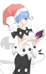 Rule 34 | 1girl, adapted costume, black skirt, blue eyes, blue hair, breasts, capelet, doremy sweet, floating, floating object, hat, highres, ipad, large breasts, light blue hair, long skirt, looking to the side, nightcap, pom pom (clothes), profile, raptor7, shirt, short hair, simple background, sketch, skirt, sleeveless, sleeveless shirt, smug, solo, tablet pc, tail, tapir tail, tight clothes, touhou, turtleneck, white background, white shirt