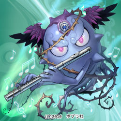 Rule 34 | flute, instrument, live on, monster, musical note, no humans, takayama toshiaki, thorns
