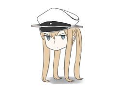 Rule 34 | 10s, 1girl, blew andwhite, blonde hair, blue eyes, closed mouth, creature, full body, furrowed brow, graf zeppelin (kancolle), hair between eyes, hat, jitome, kantai collection, kraken, looking at viewer, peaked cap, prehensile hair, simple background, solo, tentacles, white background, white hat