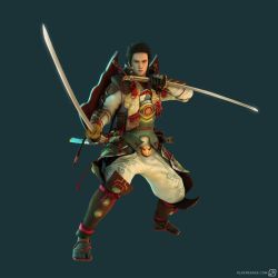 Rule 34 | 1boy, armor, dual wielding, genji: days of the blade, holding, minamoto yoshitsune, samurai, sword, warrior, weapon