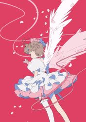 Rule 34 | 1girl, brown hair, cardcaptor sakura, child, edoya inuhachi, kinomoto sakura, magical girl, simple background, wings