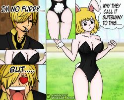 Rule 34 | 1boy, 1girl, absurdres, ass, breasts, carrot (one piece), highres, one piece, sanji (one piece), tagme