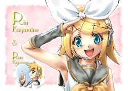 Rule 34 | 1boy, 1girl, armpits, brother and sister, kagamine len, kagamine rin, siblings, twins, vocaloid