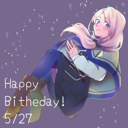 Rule 34 | 1girl, blonde hair, blue eyes, bow, brown capelet, capelet, dated, fire emblem, fire emblem: three houses, garreg mach monastery uniform, hair bow, hair over shoulder, happy birthday, long hair, looking at viewer, low-tied long hair, low ponytail, mercedes von martritz, nintendo, reimio1016, solo