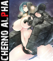 Rule 34 | 1girl, aircraft, aqua hair, armor, bikini, bikini armor, breasts, ch-53, character name, cherno alpha, crotch plate, epic, fringe trim, giant, giantess, haganef, hair over one eye, helicopter, huge breasts, incinerator turbines, jaeger (pacific rim), joints, legendary pictures, leotard, mecha, mecha musume, mechanical arms, pacific rim, pan pacific defense corps, pasties, personification, rain, revealing clothes, robot, robot joints, roll of nickels (pacific rim), short hair, sideboob, solo, swimsuit, thong, thong leotard, underboob, yellow eyes