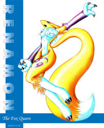 Rule 34 | digimon, digimon (creature), furry, gloves, open mouth, renamon, tagme, tail