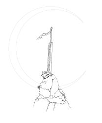 Rule 34 | berserk, dragonslayer (sword), greyscale, monochrome, no humans, planted, planted sword, planted weapon, rock, sir (artist), sketch, skull, sword, weapon, weapon focus, white background