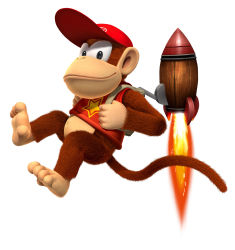 Rule 34 | 1boy, absurdres, diddy kong, fur, hat, highres, jetpack, male focus, monkey, nintendo, solo, tail