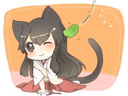 Rule 34 | 10s, 1girl, akagi (kancolle), animal ears, asa (hukumh), bad id, bad pixiv id, blush, brown eyes, brown hair, cat ears, cat tail, japanese clothes, kantai collection, kemonomimi mode, personification, smile, solo, tail