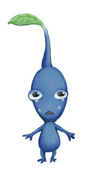 Rule 34 | black eyes, blue pikmin, blue skin, colored skin, commentary request, crying, crying with eyes open, leaf, lowres, nintendo, no humans, pikmin (creature), pikmin (series), simple background, solo, straight-on, teardrop, tears, triangle mouth, usuba (hatomugip), white background