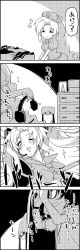 Rule 34 | 2girls, 4koma, blush, box, carrot, carrot necklace, chest of drawers, comic, cosplay, female focus, greyscale, hand in own hair, hat, hatsune miku, hatsune miku (cosplay), headset, highres, houraisan kaguya, inaba tewi, jewelry, long image, monochrome, multiple girls, necklace, nurse cap, one eye closed, smile, sparkle, tall image, tani takeshi, touhou, translation request, twintails, vocaloid, wink, yagokoro eirin, yukkuri shiteitte ne
