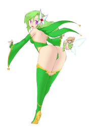 Rule 34 | 1990s (style), 2girls, ass, back, camel (dansen), fairy, fairy wings, final fantasy, final fantasy iv, from behind, full body, green hair, high heels, leaning forward, mini person, minigirl, multiple girls, open mouth, purple eyes, retro artstyle, rydia (ff4), simple background, white background, wings