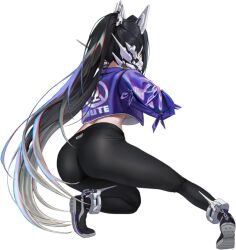 Rule 34 | apple54385842, ass, black hair, goddess of victory: nikke, highres, official art, pants, ponytail, sin (nikke), yoga pants