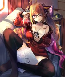 Rule 34 | 1girl, ;), absurdres, ahoge, alternate hairstyle, black hair, black thighhighs, blunt bangs, breasts, cleavage, collarbone, commentary, couch, cup, dragon tail, english commentary, highres, hololive, horn ornament, horn ribbon, horns, indoors, jacket, kiryu coco, kiryu coco (loungewear), large breasts, long hair, long sleeves, looking at viewer, making-of available, no shoes, off shoulder, official alternate costume, one eye closed, open clothes, open jacket, orange hair, pointing, pointing at self, pointy ears, red eyes, red jacket, ribbon, ryoushi chicken soup grass big chungus, sitting, smile, solo, spread legs, striped ribbon, tail, takuyarawr, thighhighs, track jacket, twintails, very long hair, virtual youtuber