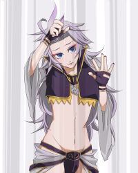 Rule 34 | 00s, androgynous, final fantasy, final fantasy ix, flapper shirt, gender request, kuja, male focus, midriff, shirt, solo, trap