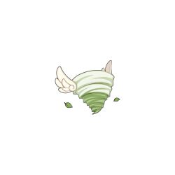 Rule 34 | angel wings, chibi, creature, full body, no humans, official art, ragnarok online, simple background, solo, transparent background, ventus (ragnarok online), whirlwind, white wings, wings, yuichirou
