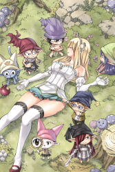Rule 34 | 4boys, 4girls, absurdres, animal, armor, black hair, blonde hair, breasts, cat, charle (fairy tail), chibi, cleavage, clothes lift, dress, erza scarlet, fairy tail, glasses, gray fullbuster, happy (fairy tail), highres, holding, holding weapon, loke (fairy tail), long hair, lucy heartfilia, magnifying glass, mashima hiro, medium breasts, multiple boys, multiple girls, natsu dragneel, official art, pink hair, pointy ears, purple hair, red hair, skirt, skirt lift, sword, thighhighs, torn clothes, weapon, wendy marvell