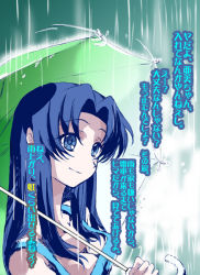 Rule 34 | 00s, blue eyes, blue hair, kawashima ami, rain, solo, toradora!, translation request, umbrella