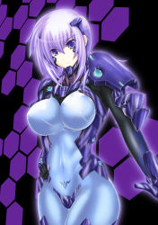 Rule 34 | 1girl, armor, black background, blue eyes, bodysuit, breasts, covered erect nipples, covered navel, cowboy shot, cryska barchenowa, gloves, glowing, hair between eyes, hand on own hip, honeycomb (pattern), honeycomb background, honeycomb pattern, kilina, large breasts, light smile, long hair, looking at viewer, muv-luv, muv-luv alternative, muv-luv total eclipse, navel, outline, pauldrons, pilot suit, shoulder armor, skin tight, smile, solo, total eclipse, white hair