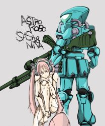 Rule 34 | android, doll joints, gun, joints, koogen pooku, mecha, pink hair, rifle, robot, twintails, weapon