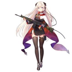 Rule 34 | 1girl, :o, battle rifle, black dress, blonde hair, blush, breasts, brown footwear, brown thighhighs, cape, cross, dress, full body, g3 (girls&#039; frontline), girls&#039; frontline, gloves, gun, h&amp;k g3, hair between eyes, head tilt, headset, holding, holding gun, holding weapon, iron cross, long hair, long sleeves, looking at viewer, medium breasts, mod3 (girls&#039; frontline), official alternate costume, official art, parted lips, partially fingerless gloves, philomelalilium, purple eyes, red gloves, rifle, shoes, skindentation, solo, standing, striped, thighhighs, transparent background, vertical stripes, very long hair, weapon, white cape