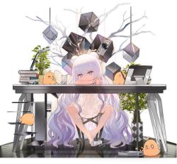 Rule 34 | &gt; &lt;, + +, 1girl, alternate costume, animal, azur lane, bare arms, bare legs, bare shoulders, barefoot, bird, blue eyes, blush, book, book stack, bow, cat, chair, chick, closed mouth, computer, computer tower, cup, desk, double bun, dress, drinking glass, drinking straw, feet, flower, frilled dress, frills, full body, glass, gradient hair, hair between eyes, hair bow, hair bun, hand fan, head on arm, high heels, holding, kincora, le malin (azur lane), le malin (sleepy sunday) (azur lane), long hair, looking at viewer, multicolored hair, official alternate costume, official art, phone, plant, pointing, pointing at viewer, potted plant, pout, purple hair, reflection, see-through, shoes, short dress, sidelocks, single shoe, sitting, sleeveless, sleeveless dress, solo, spread legs, sundress, sweat, symbol-shaped pupils, table, transparent background, tree, tutu, very long hair, wavy hair, white dress, white flower, white footwear, white hair