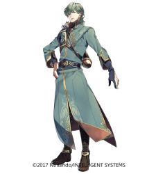 Rule 34 | 1boy, 88 taho, armor, fire emblem, fire emblem: the sacred stones, fire emblem heroes, full body, gloves, green eyes, green hair, innes (fire emblem), looking at viewer, male focus, nintendo, official art, short hair, smile, solo