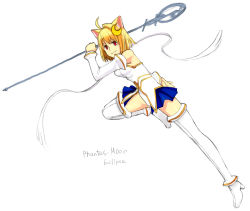 Rule 34 | 00s, 1girl, animal ears, arcueid brunestud, blonde hair, boots, cat ears, crescent, crescent hair ornament, dress, hair ornament, magical girl, phantas-moon, sketch, solo, strapless, strapless dress, thigh boots, thighhighs, tsukihime, yu 65026