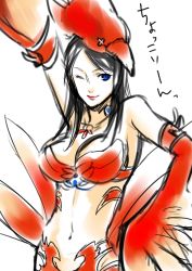 Rule 34 | 10s, breasts, chocolina, cleavage, feathers, final fantasy, final fantasy xiii, final fantasy xiii-2, kihime622, midriff, navel