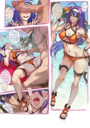 Rule 34 | abs, ahegao, ass, beach, belt, bikini, blue hair, breasts, doggystyle, double v, ear licking, english text, erection, fire emblem, fire emblem heroes, flower, from behind, green eyes, hair flower, hair ornament, hairband, happy sex, hip focus, ike (fire emblem), kiss, large breasts, licking, long hair, lucina (fire emblem), lying, mia (fire emblem), navel, nintendo, nipples, on back, one-piece swimsuit, open mouth, orange one-piece swimsuit, pectorals, penis, penis awe, penis on face, penis over eyes, pubic hair, purple hair, robin (fire emblem), robin (male) (fire emblem), sandals, sex, sex from behind, sketch, smile, spread legs, stomach bulge, strap, swimsuit, terufuu, testicles, text focus, thigh strap, thighs, tongue, tongue out, uncensored, v, vaginal, very long hair, water