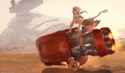 Rule 34 | 1girl, adapted costume, ankle boots, arm wrap, artist name, ass, bare legs, bb-8, boots, breasts, copyright name, crop top, damaged, desert, dust cloud, energy gun, exhaust, exhausted, flying, from behind, goggles, goggles on head, gun, handgun, hat, holster, hood, lips, lipstick, looking back, makeup, medium breasts, midriff, nipple slip, nipples, no bra, no socks, outdoors, panties, pantyshot, ray gun, red lips, rey (star wars), riding, robot, ruins, scarf, science fiction, short sleeves, sky, smile, solo, spacecraft, star wars, star wars: the force awakens, thigh holster, underboob, underwear, upskirt, vintem, watermark, weapon, web address, wreckage