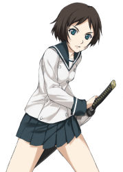Rule 34 | 00s, ga-rei, ga-rei zero, mizuki makoto, school uniform, solo, sword, tsuchimiya kagura, weapon