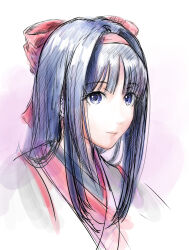 Rule 34 | 1girl, ainu clothes, blue eyes, blue hair, breasts, hair ribbon, long hair, looking at viewer, medium breasts, nakoruru, pink lips, ribbon, samurai spirits, smile, snk, solo, the king of fighters