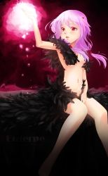 Rule 34 | 10s, 1girl, armpits, bare shoulders, blush, breasts, cleavage, guilty crown, hair ornament, hairclip, highres, initial f, long hair, midriff, navel, no bra, open mouth, pink hair, red eyes, solo, twintails, yuzuriha inori