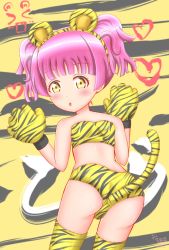 Rule 34 | 1girl, artist request, cosplay, female focus, highres, love live!, love live! nijigasaki high school idol club, lum, lum (cosplay), pink hair, short hair, tennoji rina