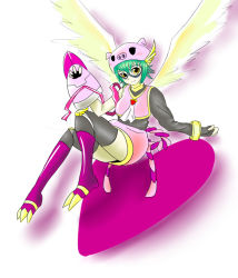 Rule 34 | 1girl, angel, cho-hakkaimon, digimon, digimon (creature), female focus, mask, original, solo, wings