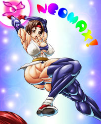 Rule 34 | breasts, extreme muscles, muscular, purukogi (plasma beach), shoes, sneakers, snk, the king of fighters, yuri sakazaki