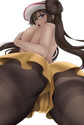 Rule 34 | 1girl, ass, breasts, creatures (company), from below, game freak, large breasts, nintendo, pokemon, pokemon bw2, rosa (pokemon), solo, twintails, weedsta