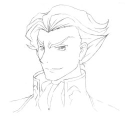 Rule 34 | 00s, 1boy, code geass, eyebrows, greyscale, jeremiah gottwald, looking at viewer, male focus, monochrome, parted lips, portrait, rodori gesu, simple background, sketch, smile, smirk, solo, thick eyebrows, upper body, white background